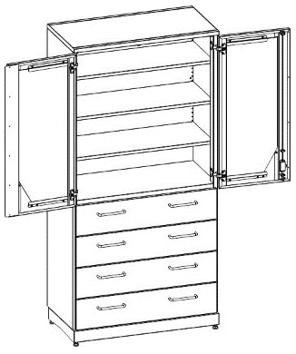 Шкаф для хранения медикаментов МШ-2-07