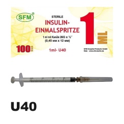 Шприц ( 3-х комп.) 1 мл инсулиновый U-40 с иглой 0,45х12 -26G