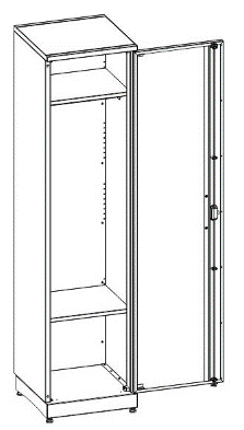 Шкаф для хранения медицинской одежды МШ-1-03