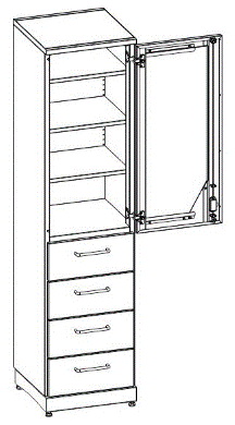 Шкаф для хранения медикаментов МШ-1-07