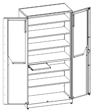 Шкаф для хранения медикаментов МШ-2-05